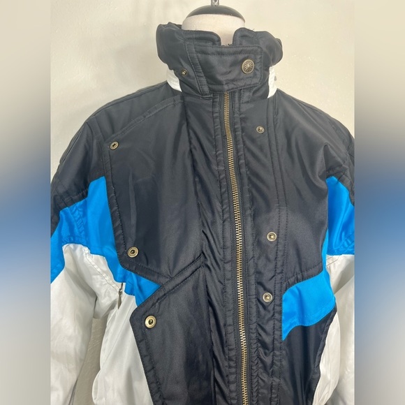 Vintage Descente blue, black, white size 14 ski/snowboard jacket - Picture 2 of 10